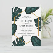 Laat Lijst uitnodigen voor Tropische bruiloft Kaart (Staand voorkant)