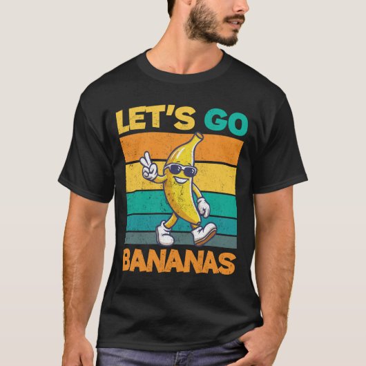 Laat los Banana Retro  Funny Cool Banana T-shirt (Voorkant)