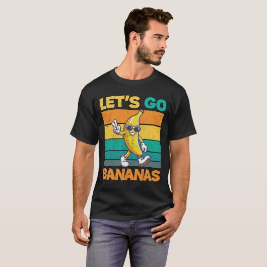 Laat los Banana Retro  Funny Cool Banana T-shirt (Voorkant volledig)