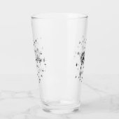 Laat los, dandelionzaad dat in de wind stroomt glas (Links)