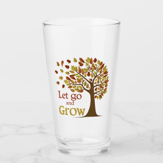 Laat los en groei boom glas (Voorkant)