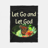 LAAT LOS EN LAAT GOD BUTTERFLY ONTWERPEN FLEECE DEKEN (Voorkant)