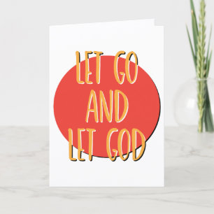 Laat los en laat God herstelslogan jubileum Kaart