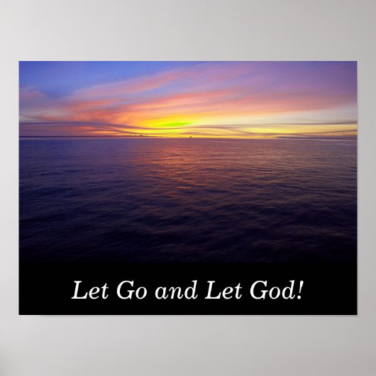 Laat los en laat God - kunstposter Poster (Voorkant)