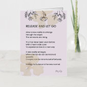 Laat los en laat los - zelfliefde poëzie folie wenskaart (Voorkant)