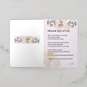 Laat los en laat los - zelfliefde poëzie folie wenskaart (Buiten Laag)