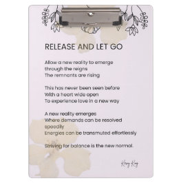 Laat los en laat los - zelfliefde poëzie klembord