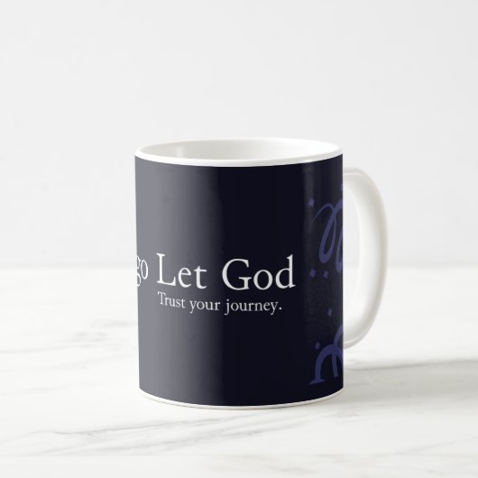 Laat los, laat God: Geloof en vertrouwen Quote Koffiemok (Voorkant rechts)