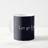 Laat los, laat God: Geloof en vertrouwen Quote Koffiemok (Voorkant links)