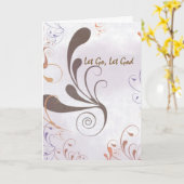 Laat los, laat God wervelingen herstel verjaardag Kaart (Gele Bloem)