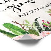 Laat Love Grow Fiesta Cactus Vrijgezellenfeest Dec Poster (Hoek)