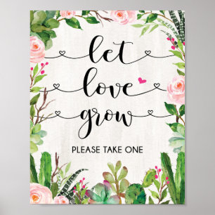 Laat Love Grow Fiesta Cactus Vrijgezellenfeest Dec Poster