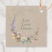 Laat Love Grow Floral Whimsy groeien Bedankjes Labels (Achterkant)