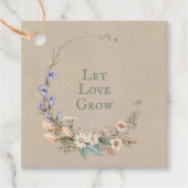Laat Love Grow Floral Whimsy groeien Bedankjes Labels (Voorkant)