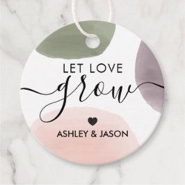 Laat Love Grow Gift Label, Roos, Salie en Druif Bedankjes Labels