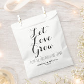 Laat Love Grow plant seed garden bruiloft Bedankzakje (Geknipt)