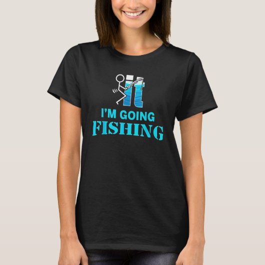 Laat Maar Ik Ga Vissen T-shirt (Voorkant)