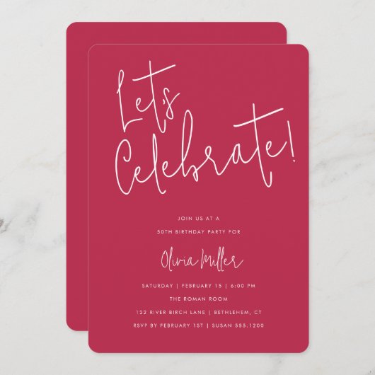 Laat Magenta van het Manuscript van de Viering van Kaart (Voorkant / Achterkant)