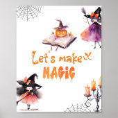 Laat magische heksen Halloween feest te maken Poster (Voorkant)