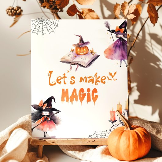 Laat magische heksen Halloween feest te maken Poster