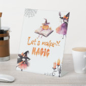 Laat magische heksen Halloween feest te maken Reclamebord Met Voetstuk (Insitu)