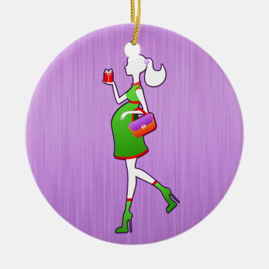 Laat mama een persoonlijk tatoeage worden keramisch ornament (Voorkant)