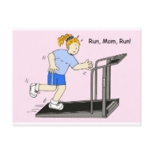 Laat mama met Lady op Treadmill lopen