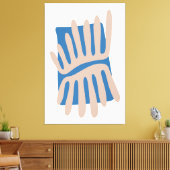 Laat Matisse Abstract geïnspireerd in blauw en zan Canvas Afdruk (Insitu (Woonkamer))
