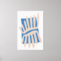 Laat Matisse Abstract geïnspireerd in blauw en zan