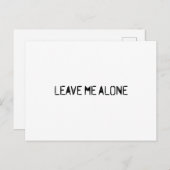 Laat me alleen briefkaart (Voorkant / Achterkant)