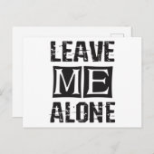 Laat me alleen briefkaart (Voorkant / Achterkant)