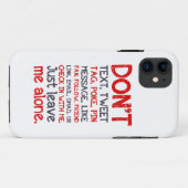 Laat me alleen Case-Mate iPhone case (Achterkant (horizontaal))