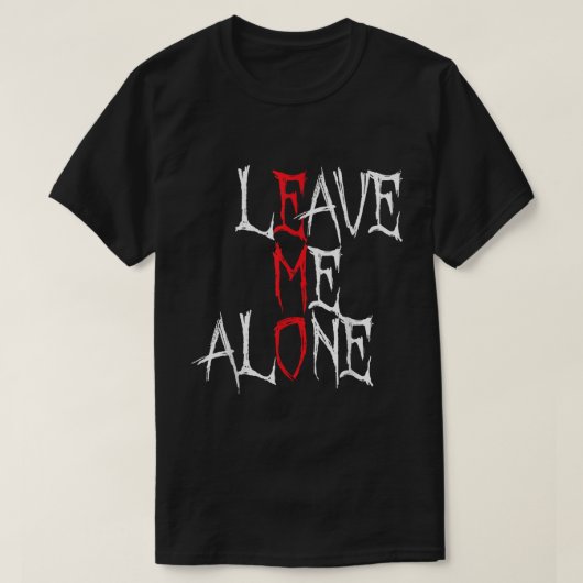 Laat Me Alleen Emo Goth T-shirt (Design voorkant)