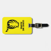 Laat me alleen grappig cat geel reizen bagagelabel (Voorkant horizontaal)