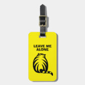 Laat me alleen grappig cat geel reizen bagagelabel (Voorkant verticaal)