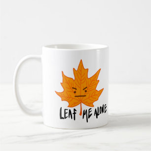Laat me alleen herfst herfst cartoon mok