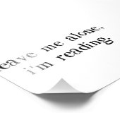 Laat me alleen, ik lees. foto afdruk (Hoek)