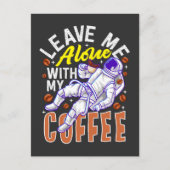 Laat me alleen met mijn koffie briefkaart (Voorkant)