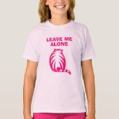 Laat me alleen schattig kat roze meisje's t shirt (Voorkant)