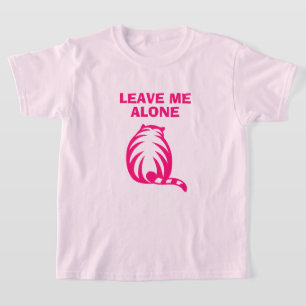Laat me alleen schattig kat roze meisje's t shirt