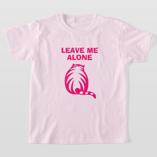 Laat me alleen schattig kat roze meisje's t shirt (Laagn)