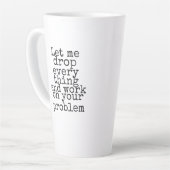 Laat me alles laten vallen en werk samen met je pr latte mok (Linkerhoek)