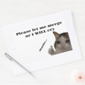 Laat me alsjeblieft Bumpersticker samenvoegen Rechthoekige Sticker (Envelop)