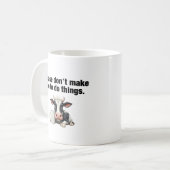 Laat me alsjeblieft geen dingen doen. Grappige Koe Koffiemok (Voorkant links)