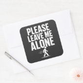 Laat me alsjeblieft met rust vierkante sticker (Envelop)