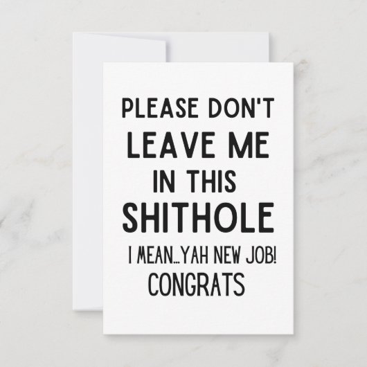 Laat me alsjeblieft niet achter... Grappig medewer Aankondiging (Voorkant)