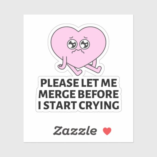 Laat me alsjeblieft samenvoegen voordat ik begin t sticker (Vel)