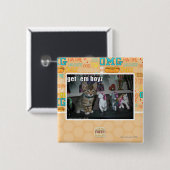 Laat me boyz vierkante button 5,1 cm (Voorkant /achterkant)