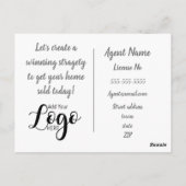 Laat me briefkaart voor de verkoop van onroerend g (Achterkant)