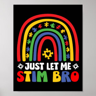 Laat me de autisme bewustzijnsmaand van april stim poster